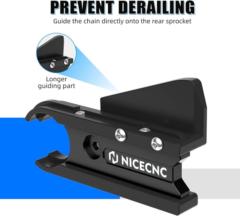 NICECNC Chain Slider Guide Guard Protector Aluminum Compatible with Yamaha YFZ450R 2009 2010 2011 2012 2013-2023, YFZ450R SE 2009-2019 2020 2021 2022 2023, YFZ450X 2010 2011 Black - Image 3